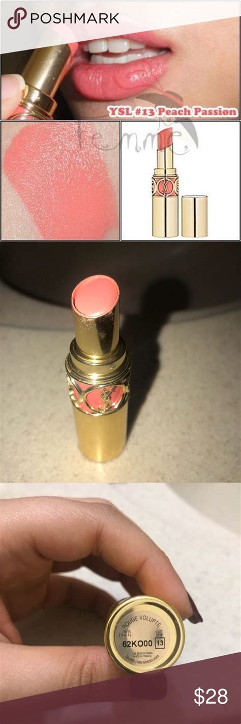 ysl lipstick nr 13 peach passion|YSL Peach Passion (13) Rouge Volupte Review & Swatches.